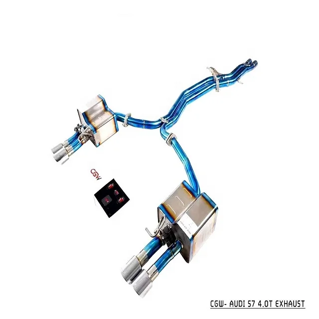 Affordable Titanium Exhaust Muffler  Catback With Gesture Valve Control for  S6 S7 4.0T 2013+