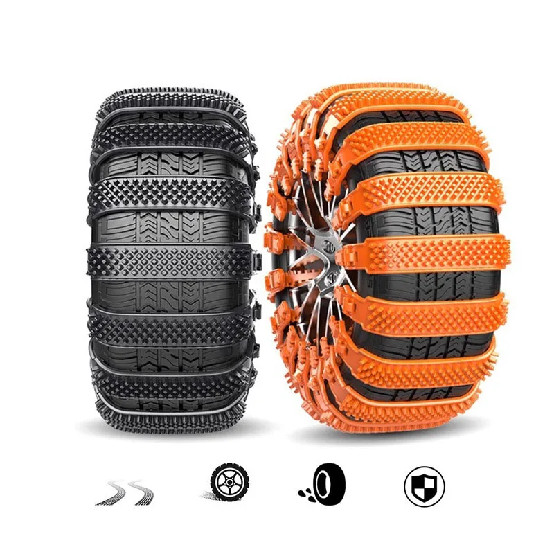 1/10PCS Pneumatico per auto Catena antiscivolo Ispessita per uso generale Striscia di catena da neve Non fa male Pneumatico Inverno Emergenza Anti-skid Cravatte