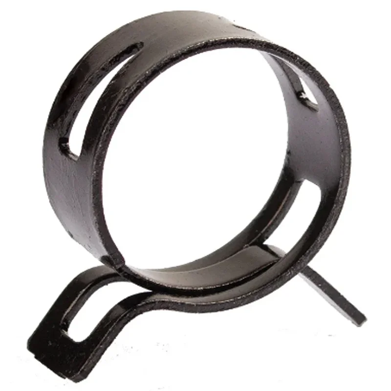 10Pcs Black 65MN Manganese Steel Pinch Spring Hose Clamp 6mm-22mm Elastic Steel Buckle Water Pipe Hoop