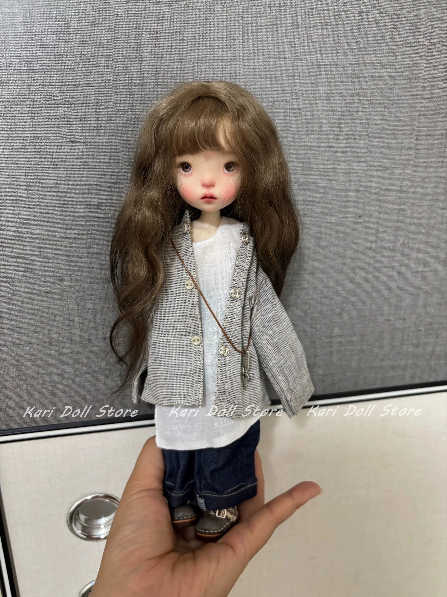 

Kari Doll Clothes and skirts 2025Long sleeved shirt+sleeveless white shirt+pants for Landazz Landoudou ob22 ob24Doll