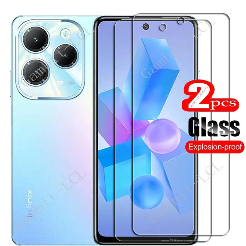 

2PCS FOR Infinix Hot 40 Pro 6.78" Tempered Glass Protective Cover ON Hot40Pro Hot40 40Pro X6837 X6836 Screen Protector Film