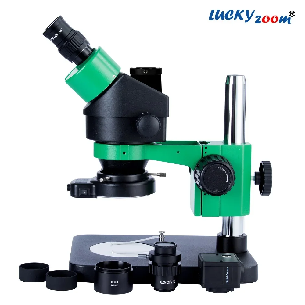 Professional Simul Focal Trinocular Stereo Microscope Upgraded Black Green Binocular Trinocular Microscope Soldering Microscopio