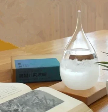 30ml Transparent Droplet Storm Glass Water Drop Weather Storm Forecast Predictor Monitor Bottle Barometer Home Decor Gift