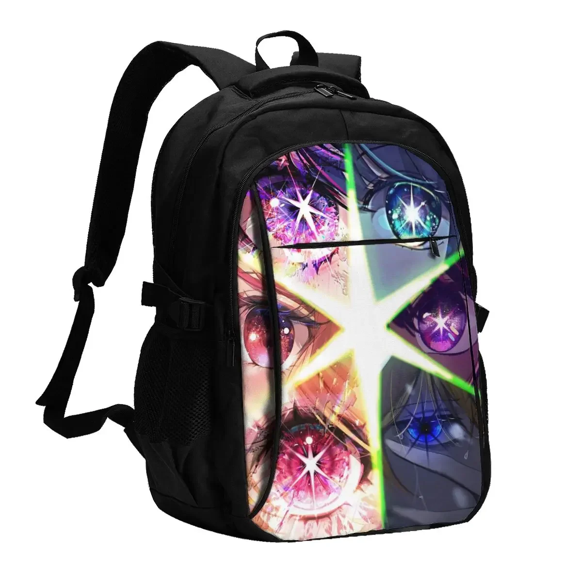 حقيبة ظهر للكمبيوتر المحمول للسفر من Anime Oshi No Ko Ai Hoshino، حقيبة ظهر للكمبيوتر المحمول مقاومة للماء للأعمال مع منفذ شحن USB، حقيبة جامعية #1