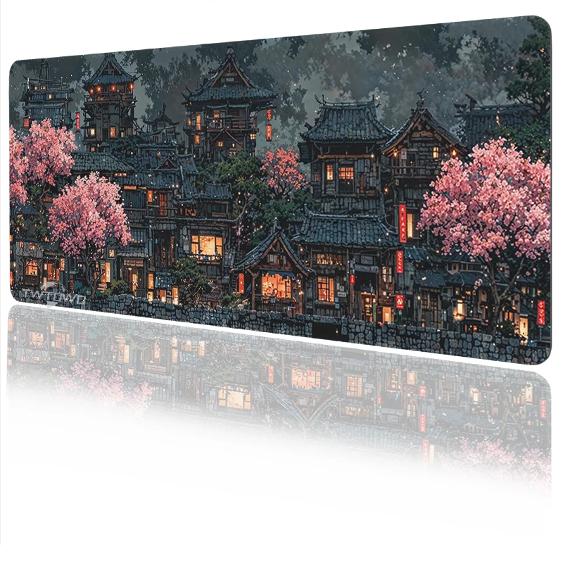 Retro Buildings Mouse Pad Gamer printon demand HD Mousepad XXL Mouse Mat Playmat Carpet Gaming laptop Table Mat Mice Pad