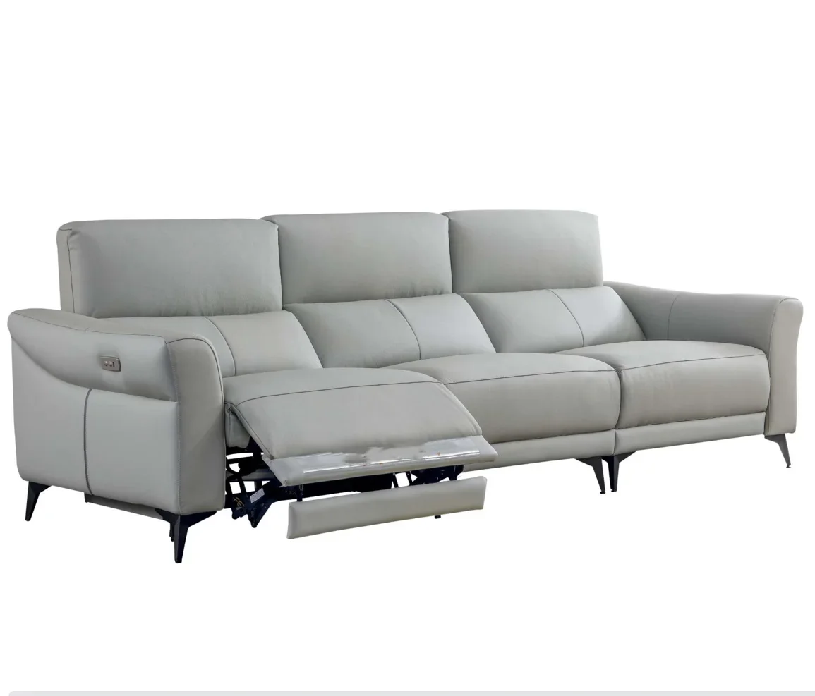

Electric Leather Living Room Home Theater Recliner Sofa Set 3+2+1 Power Reclining Leather Sofa Sets with USB