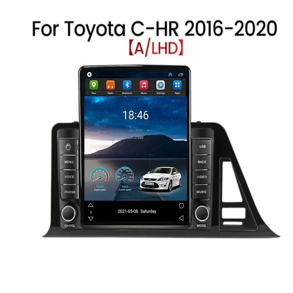 For Tesla Style 2Din Android13 Car Radio For Toyota CHR C-HR 2016 23-2035 Multimedia Video Player GPS Stereo Carplay DSP Camera