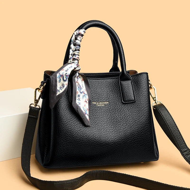 

High Quality 3 Layers Soft Leather Ladies Crossbody Bags for Women Luxury Handbags Women Bags Designer Shoulder Handbags 2024