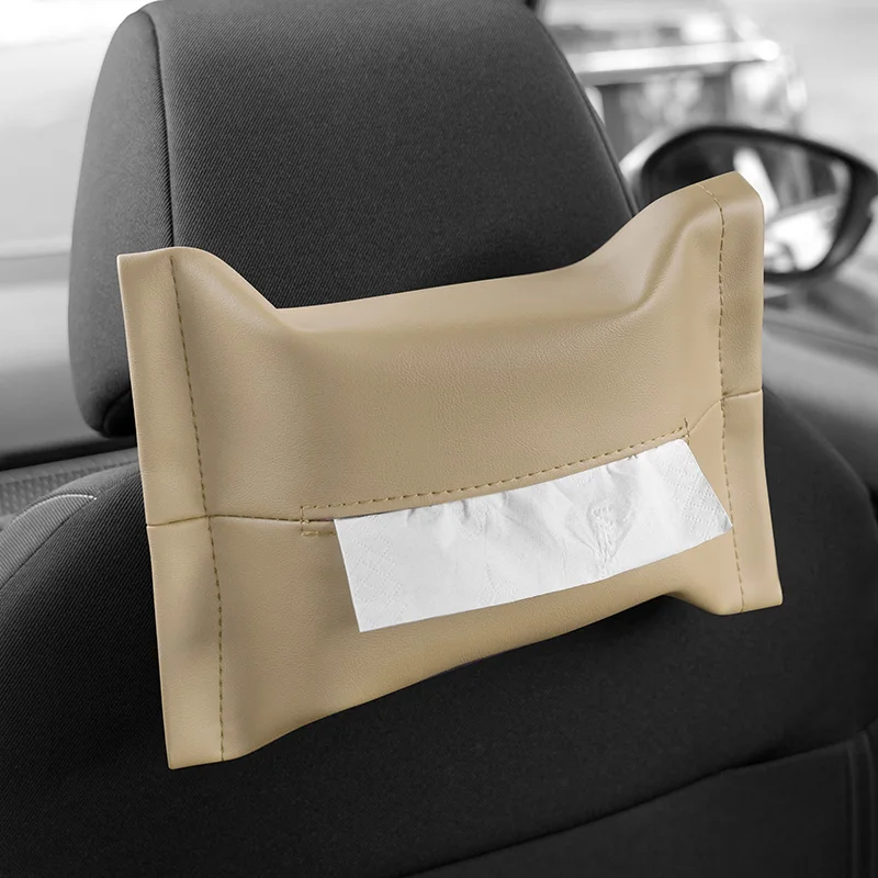 For Hyundai Elantra/Avante MD/UD Tucson 2010~2015 Car Seat Back Headrest With Fix Strap Hanging Tissue Storage Cover Accessories