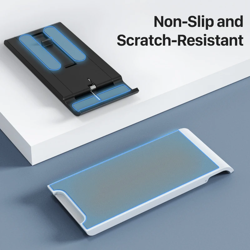 CABLETIME Phone Stand Foldable and Stable Non-slip 6 Levels ABS Compatible with Phone Tablet Holder Adjustable C427