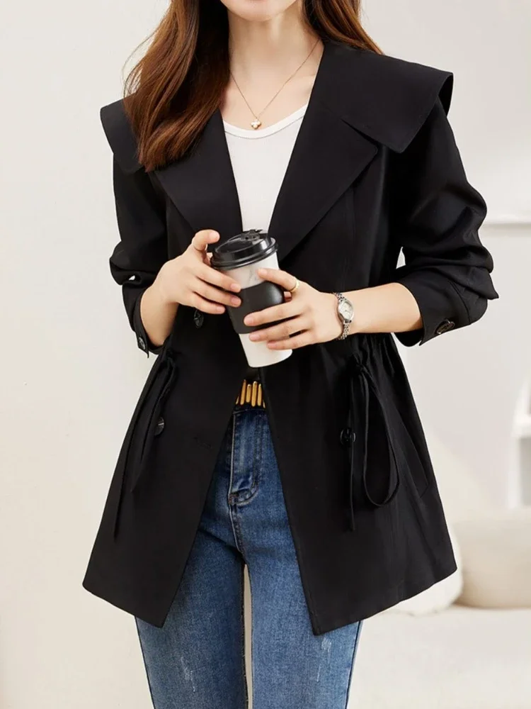 Chic Petite Blazer Windbreaker 2025 Lightweight Short Jacket for Women's Spring Autumn Wardrobe Upgrade
