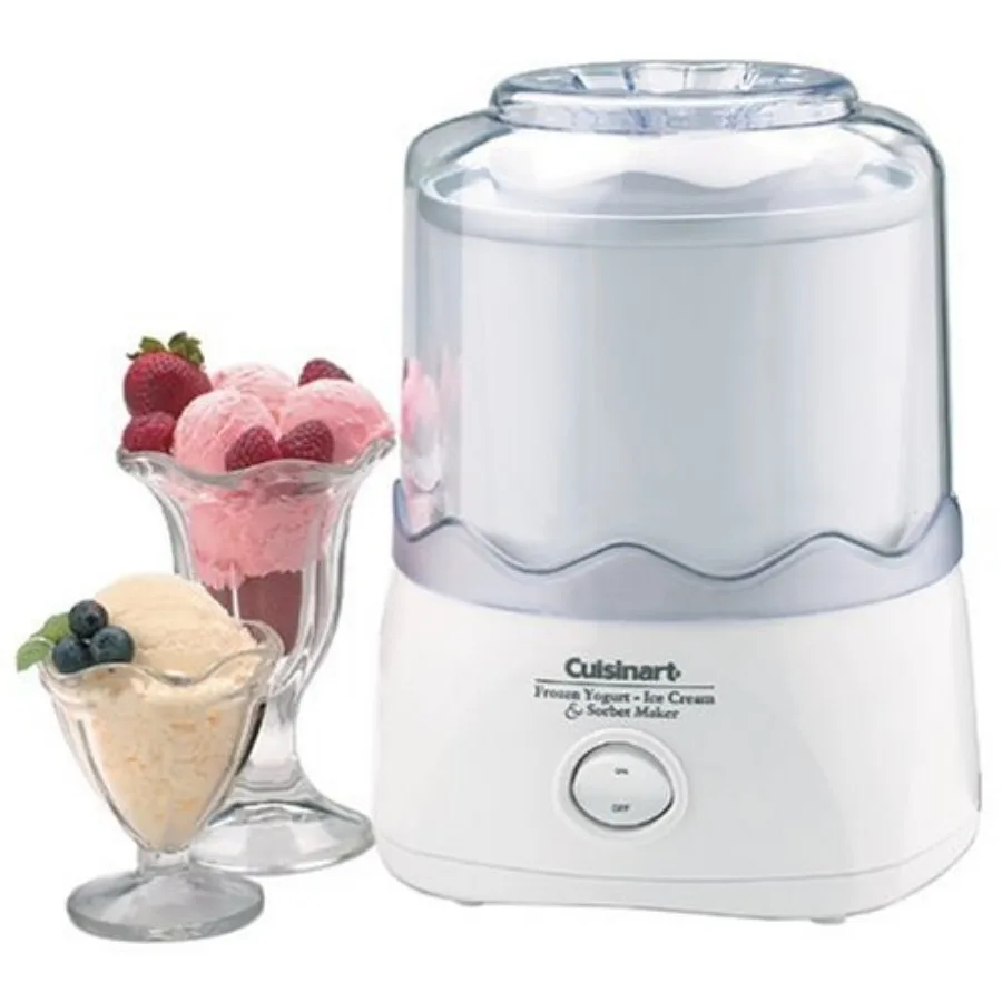 

ICE-20 Automatic 1-1/2-Quart Ice Cream Maker, White Renewed