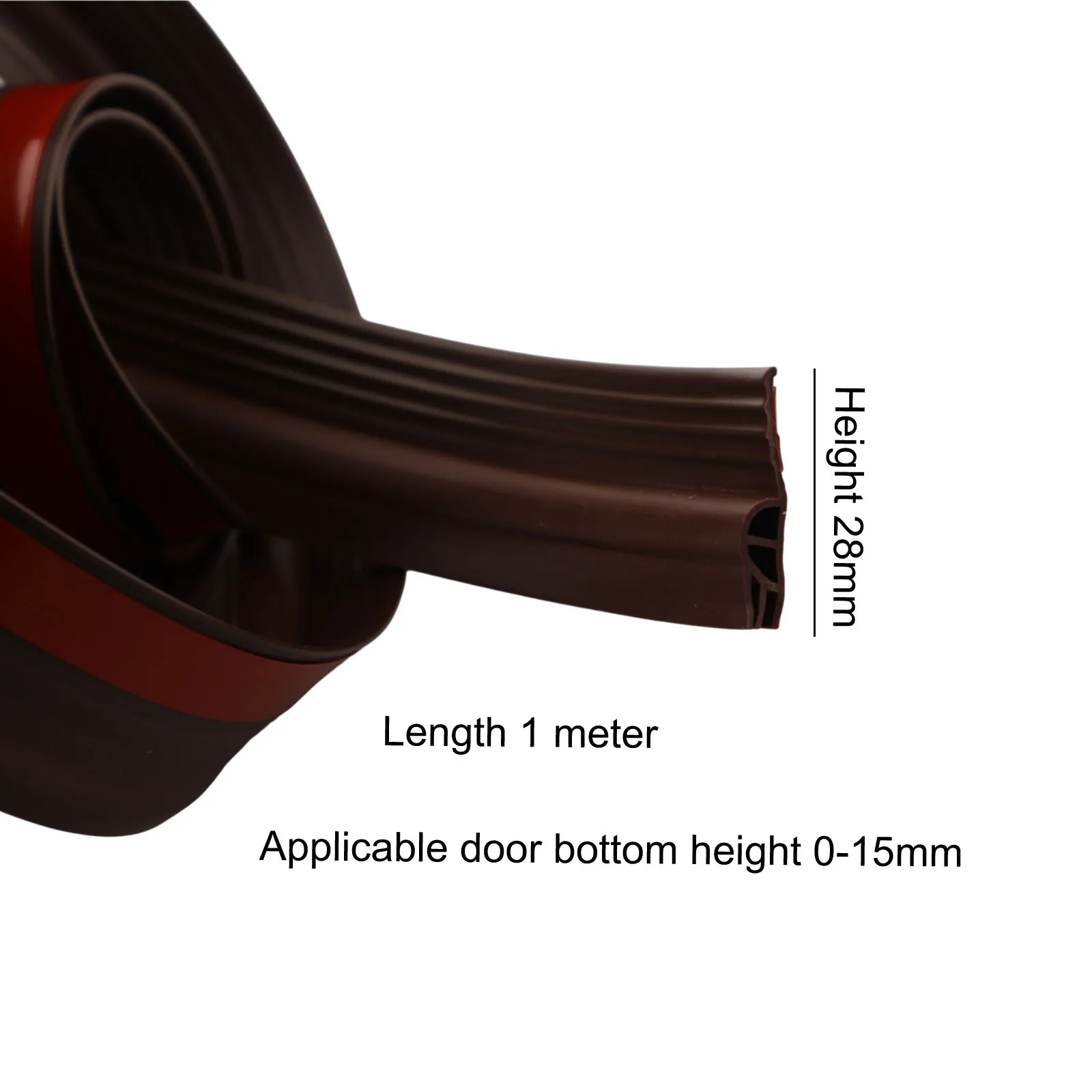 Air Baffle Strip Door Bottom Sealing Strip Lasting And Lightweight Prevents Air Leakage Provides Soundproofing Securely Packaged