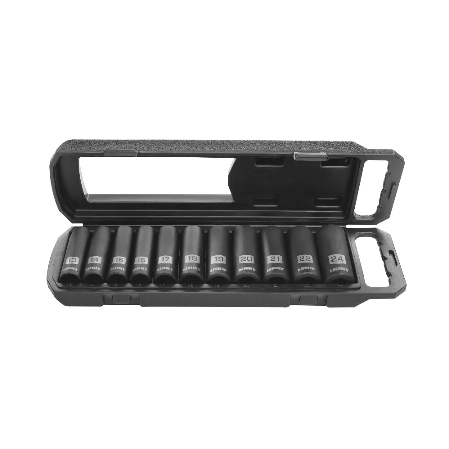 

11-Piece 1/2-inch Drive MM Impact Socket Set Chrome Vanadium