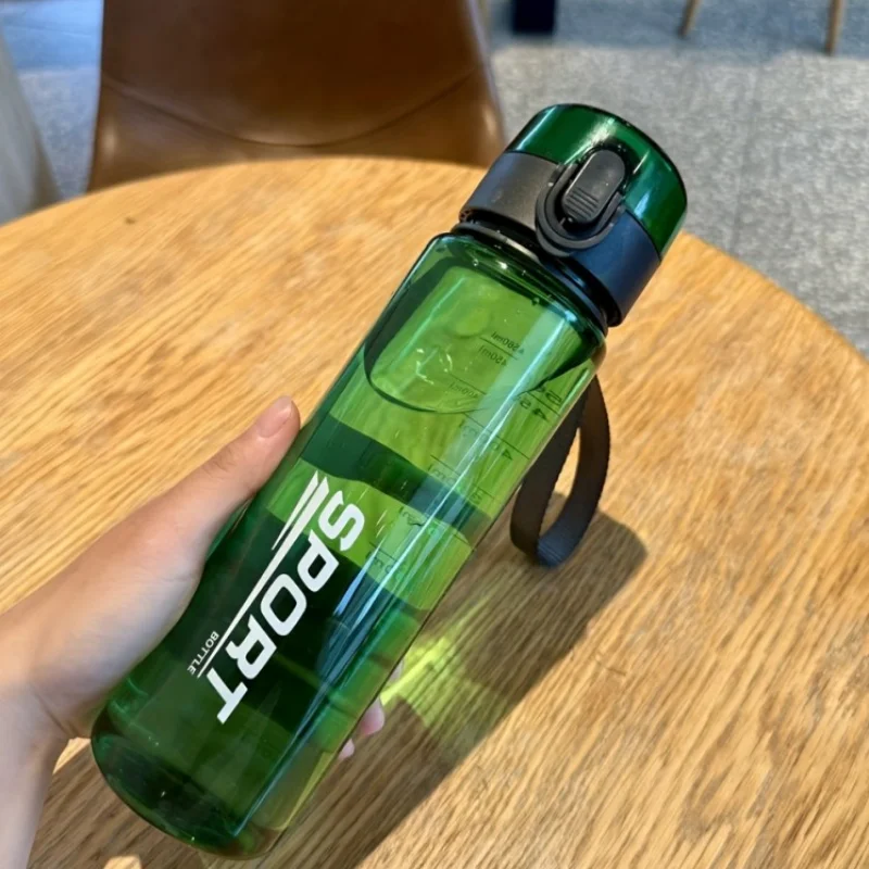 400ml/560ml Water Bottle Leakproof Sports Water Bottle Portable Drinking Cup BPA-Free with Capacity Marking for School Office