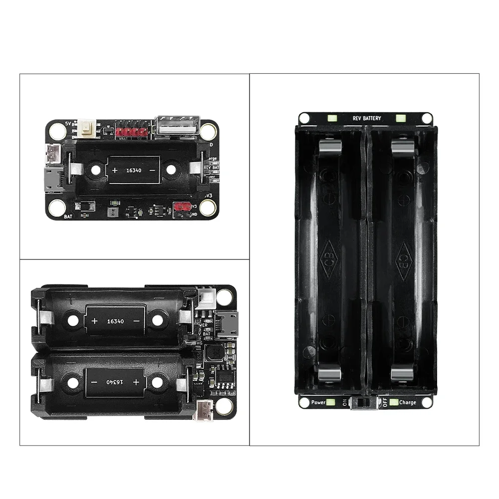 18650 16340 Micro USB Power Bank แบตเตอรี่โมดูลชาร์จ Dual Output 3.3V 5V 7.4V แบตเตอรี่ผู้ถือแบตเตอรี่ลิเธียม