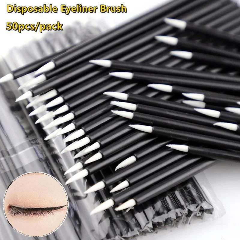 50pcs/pack Disposable Eyeliner Brush Make Up Tools