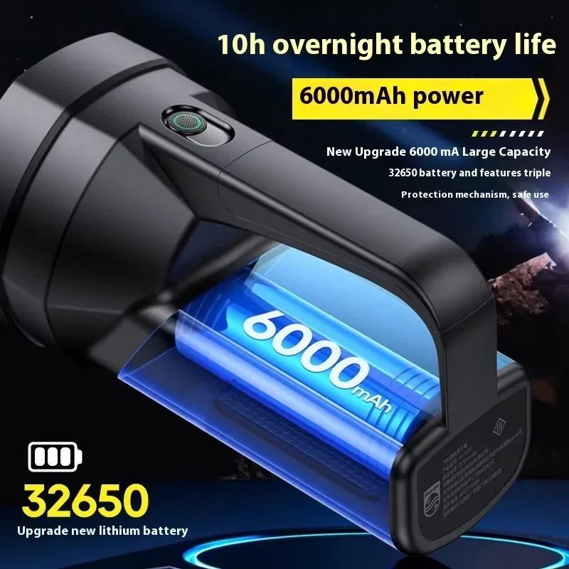 Philips 2025 Hand-Cranked Flashlight Self-Generating Stepless Dimming Super Long Battery Life Emergency Portable Light Source