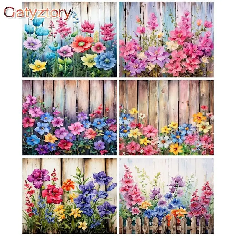 GATYZTORY Painting By Numbers Acrylic Paints Picture Drawing Colored flowerpot Home Decor For Adults Kill Time Diy Gift Art Supp