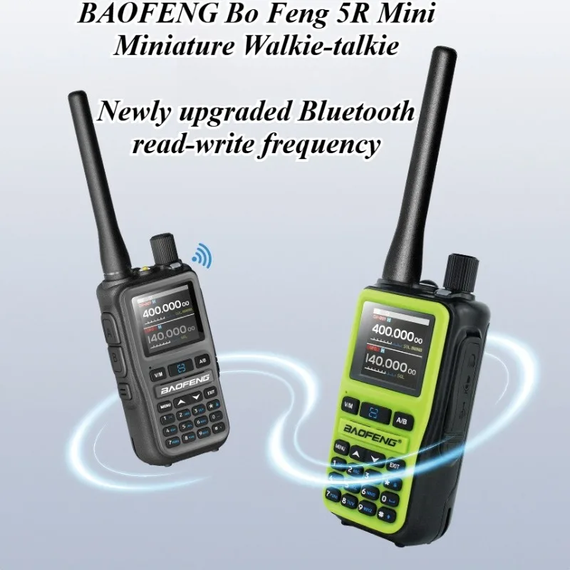 

Baofeng UV-5R Mini Walkie Talkie - 5W Dual Band Bluetooth USB-C Long Range Handheld Radio for Outdoor Emergency Communication