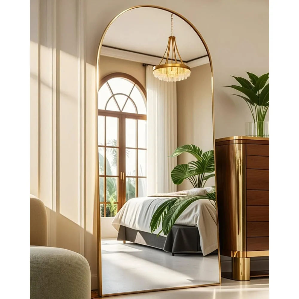 

Full Length Mirror, 71"x30" Arched Floor Length Mirror, Oversized Standing,Large Full Body Mirror