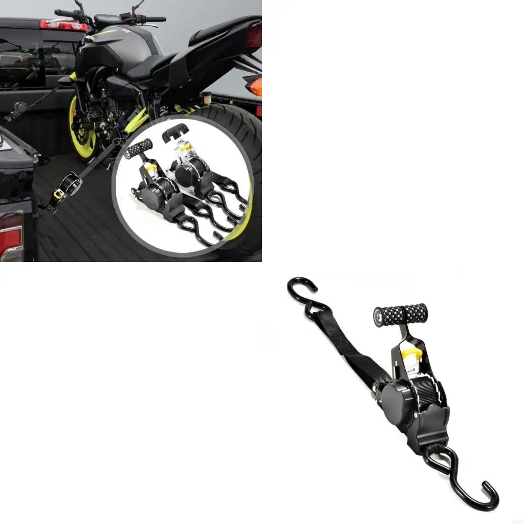 

Automatic Motorcycle Tie Down Strap Set Ratchet Strap set for Secure Transport