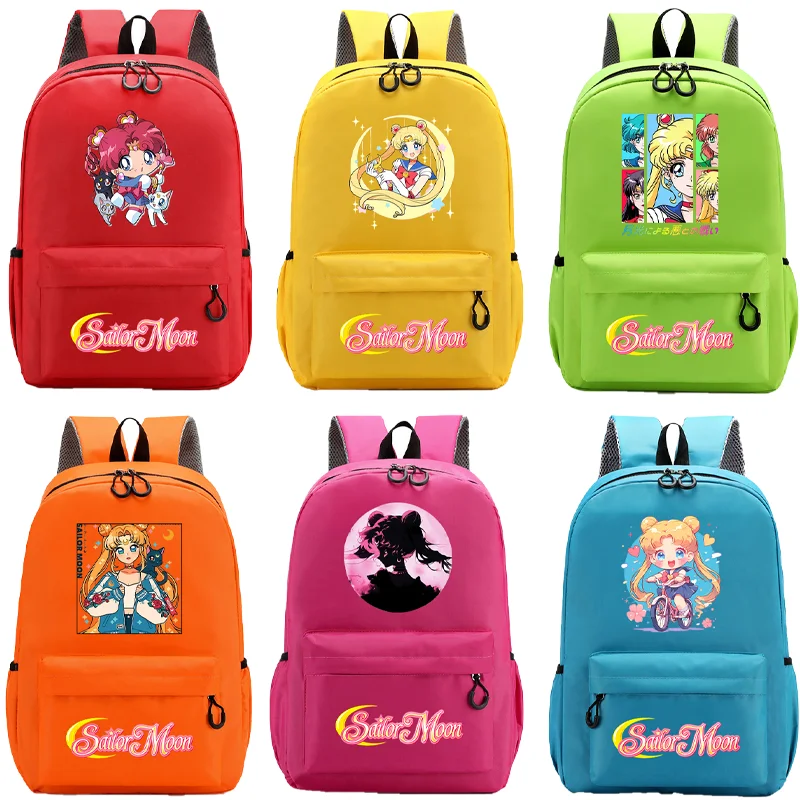 

Sailor Moon Students Backpacks Boys Girls Cute Schoolbag Cartoon Anime Pattern Backpack Large Capacity Bags Back To School Gifts