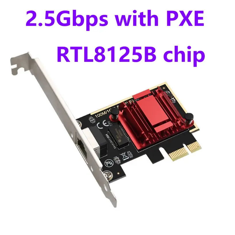 2500M PCie To RJ45 Network Adapter Ethernet Wired LAN PCI-E RTL8125B 2.5 Gigabit Network Card For Win7/8/10/11 For PC