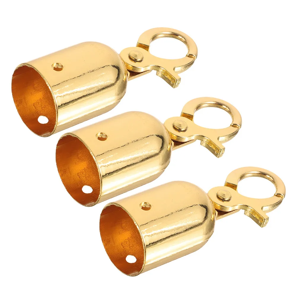 3Pcs Rope End Stoppers Caps for Crowd Control Barriers Post Queue Snap Hooks Stanchion Rope Ends Cord Tightener