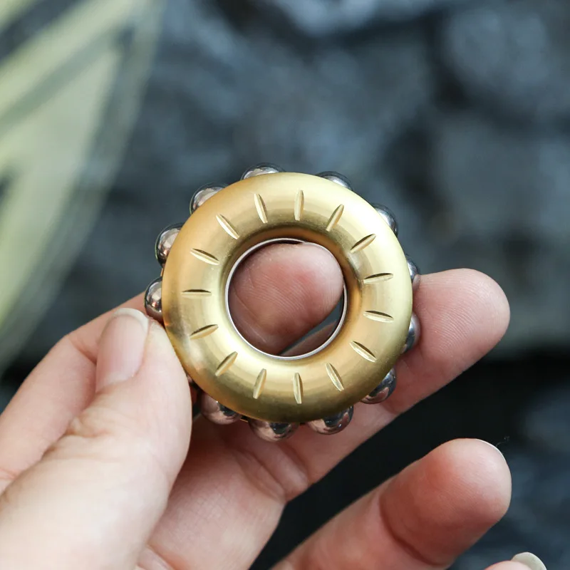 Spinner mécanique perle gyroscope Fidget cliquet anneau EDC jouet haptique bout des doigts métal Stress main Spinner Fidget jouets cadeaux pour adultes
