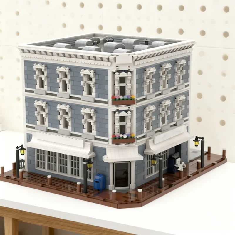 

7207 деталей MOC Pawn Shop CM3: Модульная модель городской улицы, конструктор, игрушка для сборки, рождественский подарок, креативная идея для самостоятельной сборки