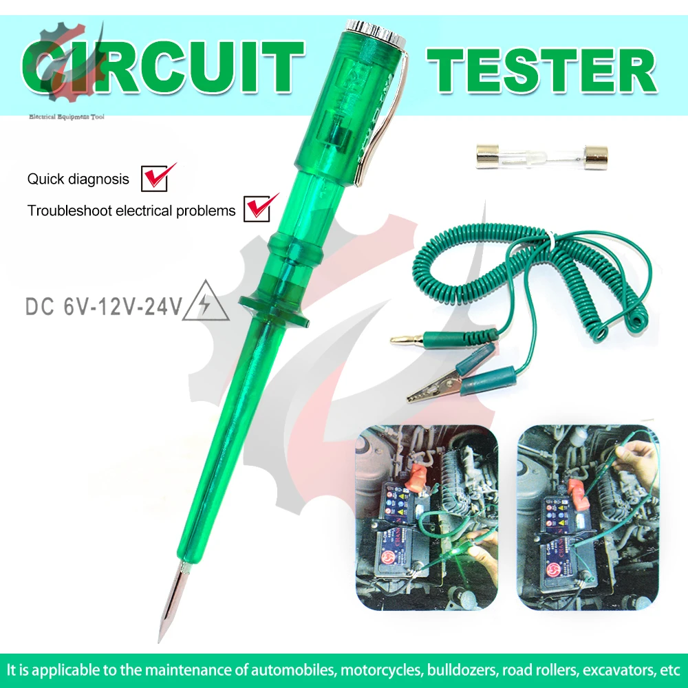 DC 6-24V Circuit Tester Circuit Breaker Finders Voltage Tester Pen Cable Tracker For Cars Automotive Truck Electrical Instrument