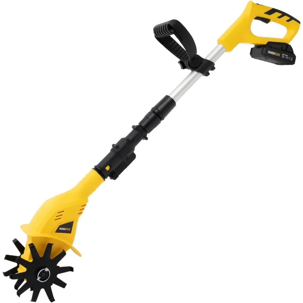 

Cordless Tiller Cultivator 20V 250RPM Electric Tiller Handheld Battery Powered Garden Cultivator Battery Rototillers for Garden