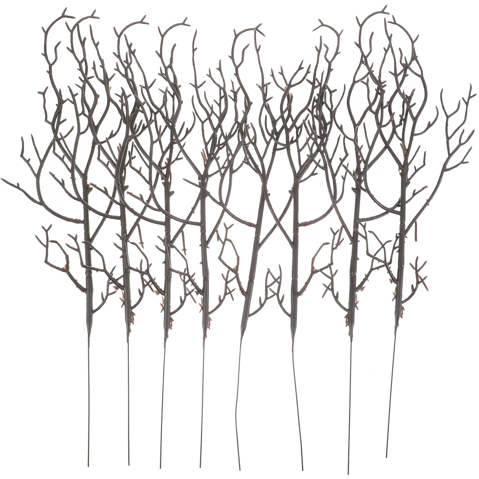 

10 Pcs Black Simulated Twig Decoration Artificial Antler Plastic Dry Indoor Plant DIY Craft Vase Filling Stems Fake Dried Tree