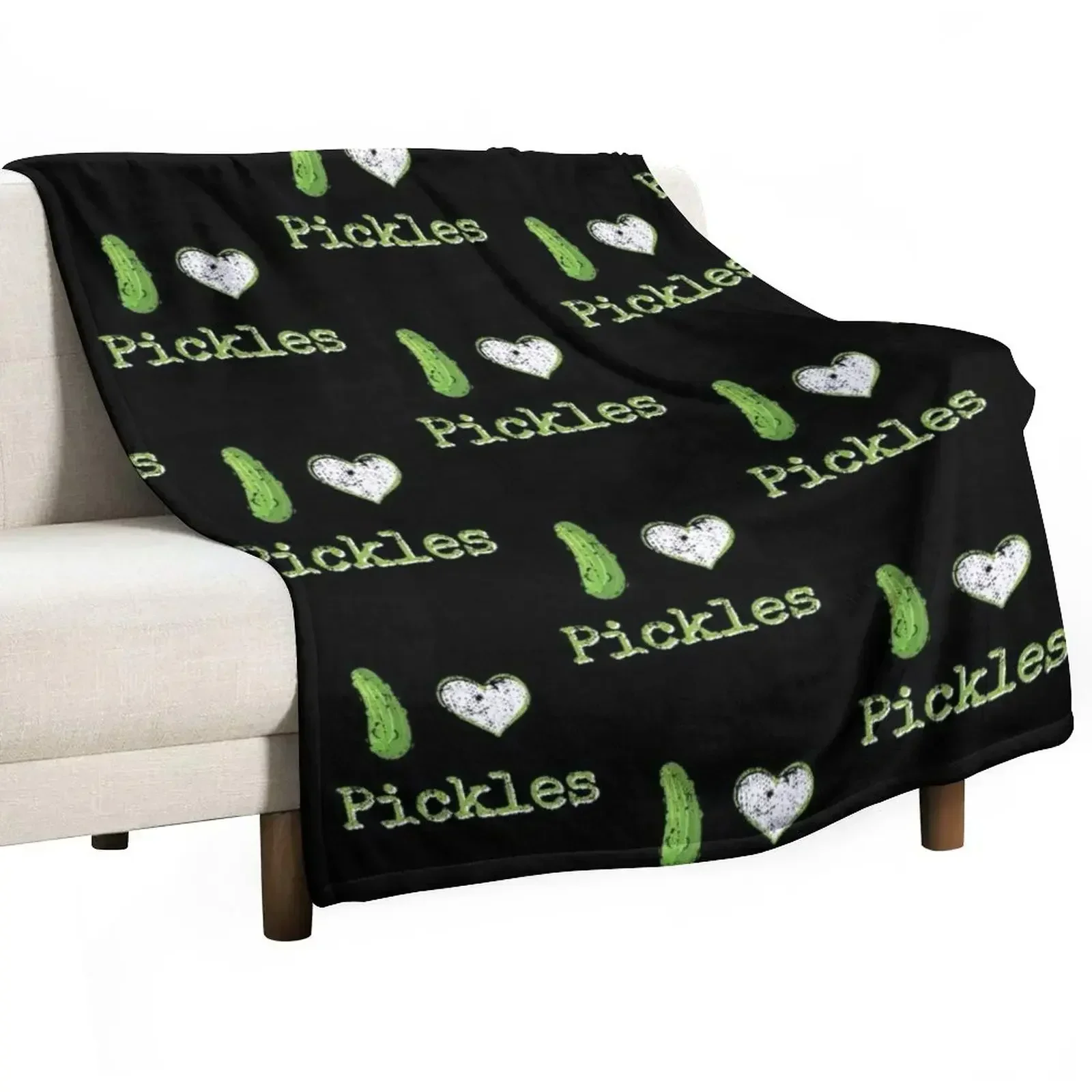 I Love Pickles Throw Blanket wednesday Loose Blankets