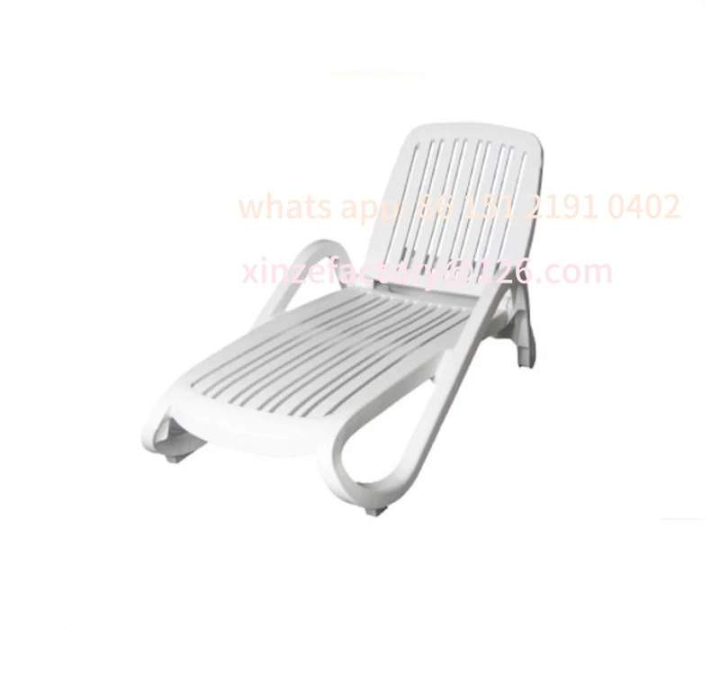 

Customizable Waterproof Plastic Sun Lounger Chaise Lounge Chairs for Resort Restaurant Swimming Pool