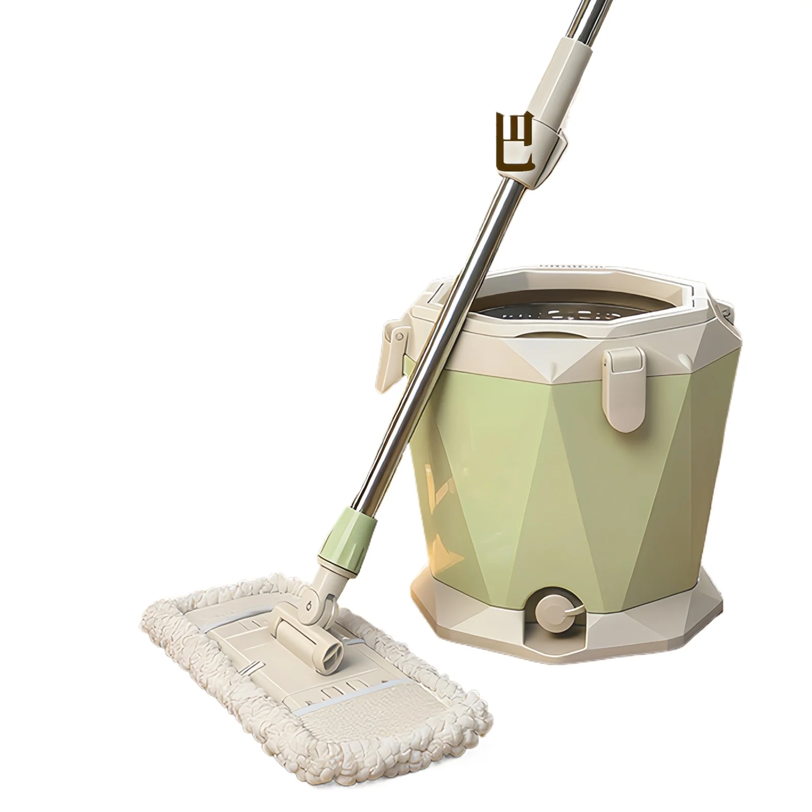 

Rotating Mop for Home Use Stainless Steel Flat Mop Heavy Duty No Touch Self Wringing Mop with Bucket All in One for Cleaning