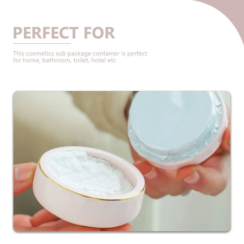 

2Pcs Ceramic Mini Tea Canister Airtight Balm Container Portable Jar for Lip Balm Face Powder Mini Tea Canister