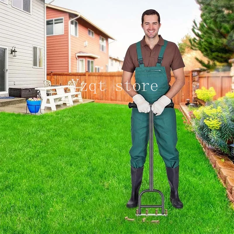 Lawn drilling tool, soil tiller, soil looser, lawn aerator