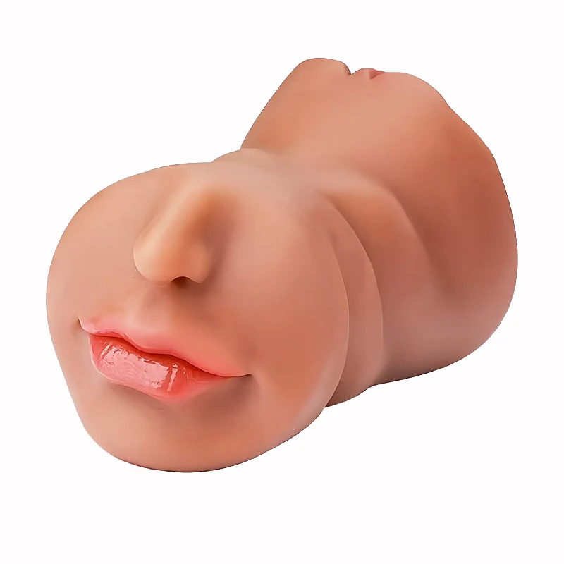 1 TPE male penis trainer, comfortable honey path design, realistic textured mouth and tight vaginal sex doll, male deep throat a