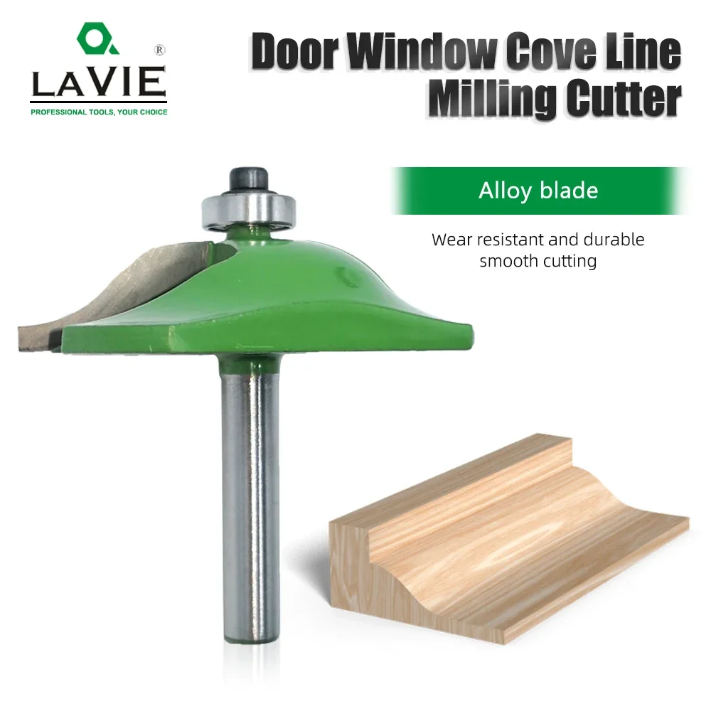 LAVIE Raised Panel Router Bit 8mm Shank 2-1/2" Dia Wood Milling Cutter For Cabinet Door 65mm High Woodworking Tool