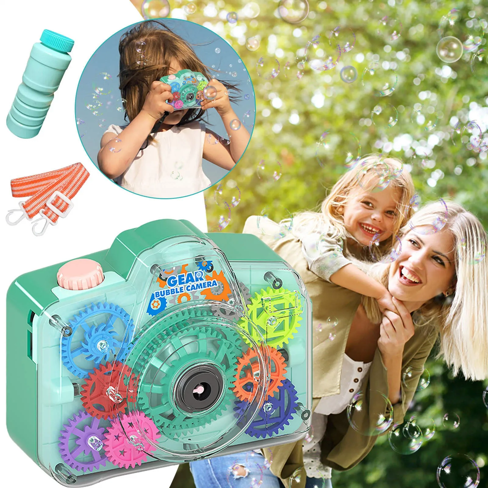 Super Bubble Music Proof Bubble Spill 120ML For Children Machine Portable With Lights Machine Toddlers Kids Giant Bubble Mix