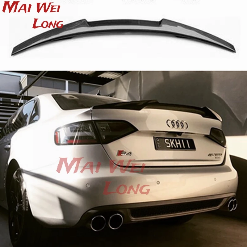 For Audi M4 Style A4 B8 B8.5 Carbon Fiber Rear Spoiler Trunk wing 2009 2010 2011 2016