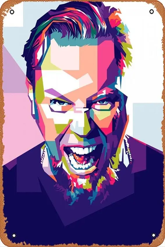 Alan Hetfield - Wpap Celebrity - Poster | Canvas Wall Art Print Vintage Metal Tin Sign Poster Retro Garage Yard Home Cafe Bar Cl