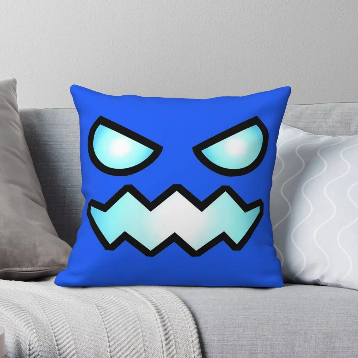 Geometry Dash 3 Pillowcase Polyester Linen Velvet Printed Zip Decorative Throw Pillow Case Sofa Cushion Cover 18