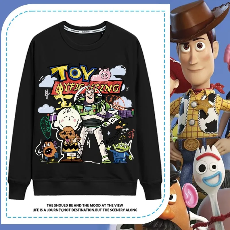 Disney Buzz Lightyear Co-branded Men's Long-sleeved T-shirt Toy Story Around The Two Yuan Pure Cotton Shirt Everything