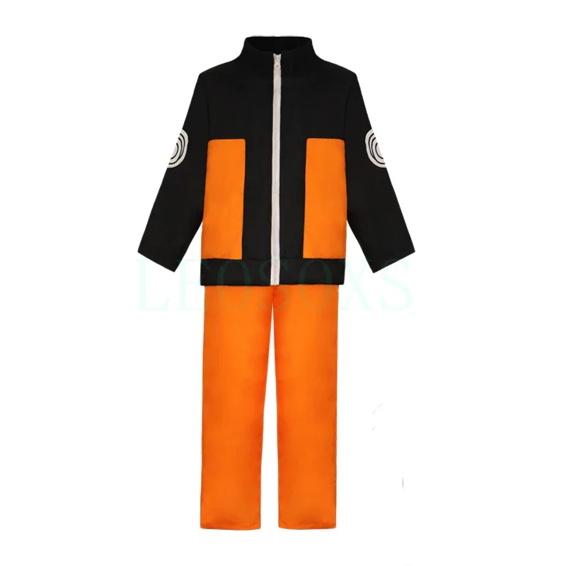 Fantasia de Cosplay Akatsuki para Adultos e Crianças, Uniforme de Ninja de Anime, Conjunto de Fantasia Uzumaki, Jaqueta, Calça, Faixa de Cabeça, Carteira Sapo, Kunai, Shuriken, Peruca