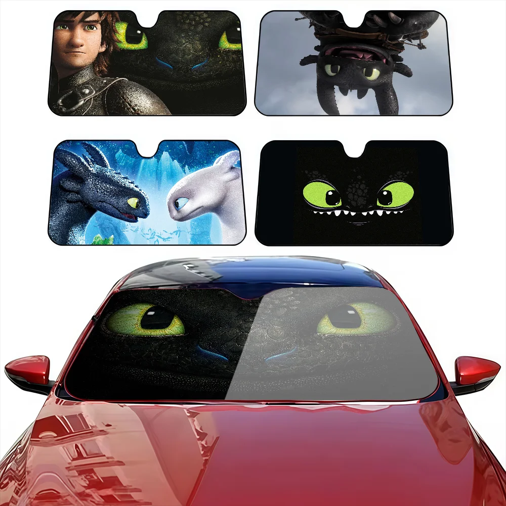 

Cute T-Toothless EYE Solar Protection Windshield Sunshade Cover Sun Shade Auto Sun Visor Car Covers