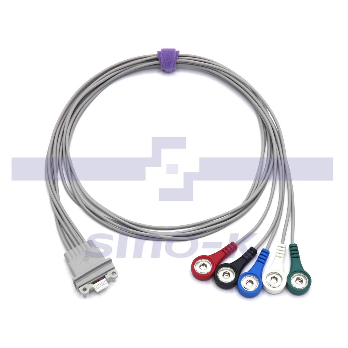 Hillers FD5 AR4 AT12 Plus Compatible Ambulatory ECG Cable 5 Lead Snap