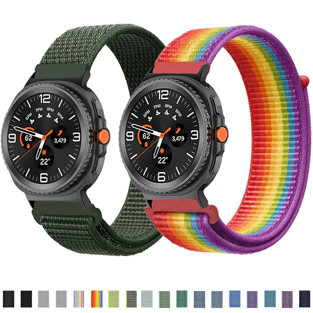 Nylon Strap for Samsung Galaxy Watch 8 40mm 44mm/8 Classic 46mm Sport Wristband for Galaxy Watch Ultra 47mm Bracelet Accessories